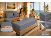 Platina Jersey Extra High fitted sheet 140-160 x 200-220 Smoke 495