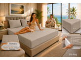 Platina Jersey Extra High drap-housse 180-200 x 200-220 Fog 210