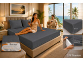 Platina Jersey Extra High drap-housse 180-200 x 200-220 Titanium 376
