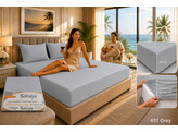 Platina Jersey Extra High fitted sheet 180-200 x 200-220 Ash 451