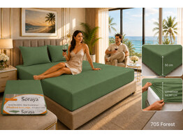 Platina Jersey Extra High drap-housse 180-200 x 200-220 Forest 705