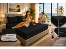 Platina Jersey Extra High drap-housse 180-200 x 200-220 Black 999