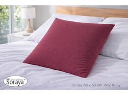 Jersey Royal Pillowcase 60 x 60 Ruby 862